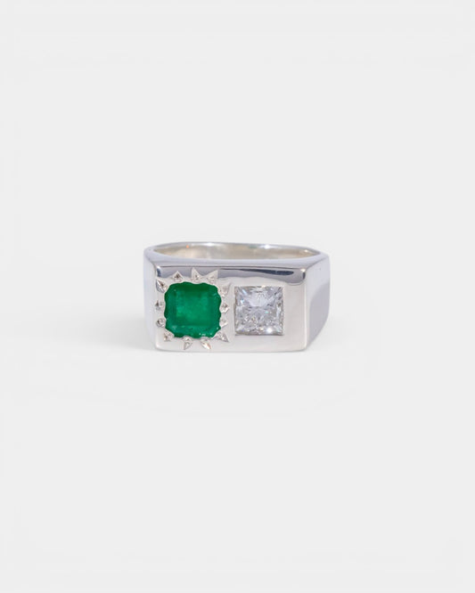 Lime Splice Signet Ring