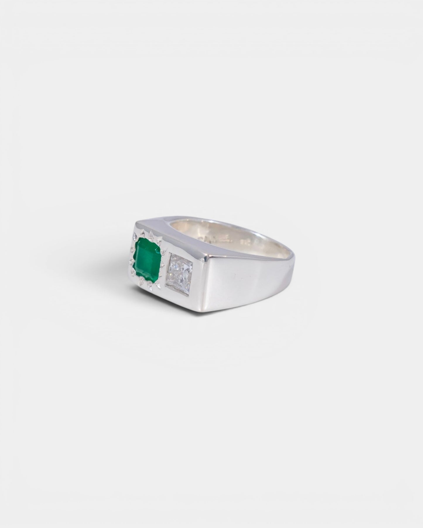 Lime Splice Signet Ring